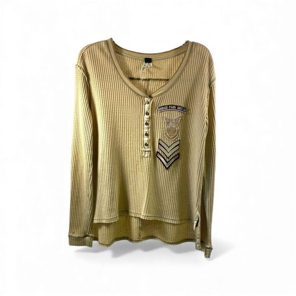 We The Free Tops - We The Free NWOT Thermal Top Army Motives in Tan Size S